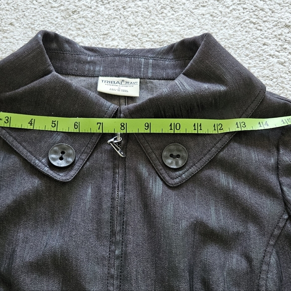 TRIBAL Black Denim Stretch Jacket - Picture 7 of 10